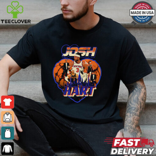 Josh Hart New York Knicks heart graphic skyline retro shirt