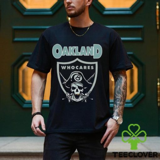 Josh jacobs wearing oakland who cares 8 raiders skull shirt
