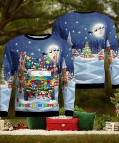 Jp Autism It’s Ok To Be Different Christmas Ugly Sweater 3D Gift For Men And Women