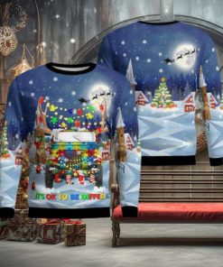 Jp Autism It’s Ok To Be Different Christmas Ugly Sweater 3D Gift For Men And Women