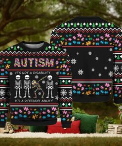 Autism It’s Not A Disability It’s A Different Ugly Christmas Sweater