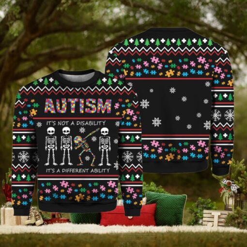 Autism It’s Not A Disability It’s A Different Ugly Christmas Sweater