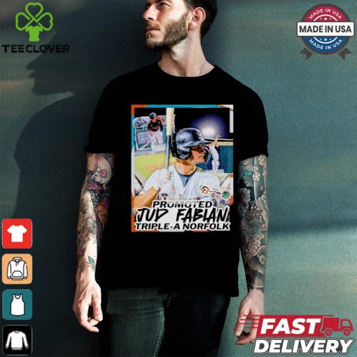 Jud Fabian promotion to Triple A Norfolk shirt