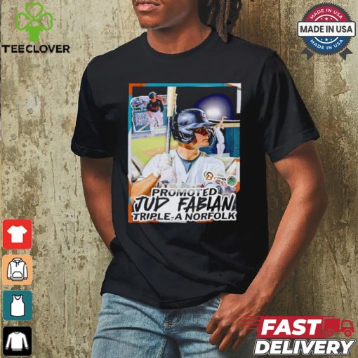 Jud Fabian promotion to Triple A Norfolk shirt
