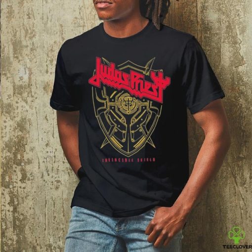 Judas Priest Red And Gold Invincible Shield Shirt