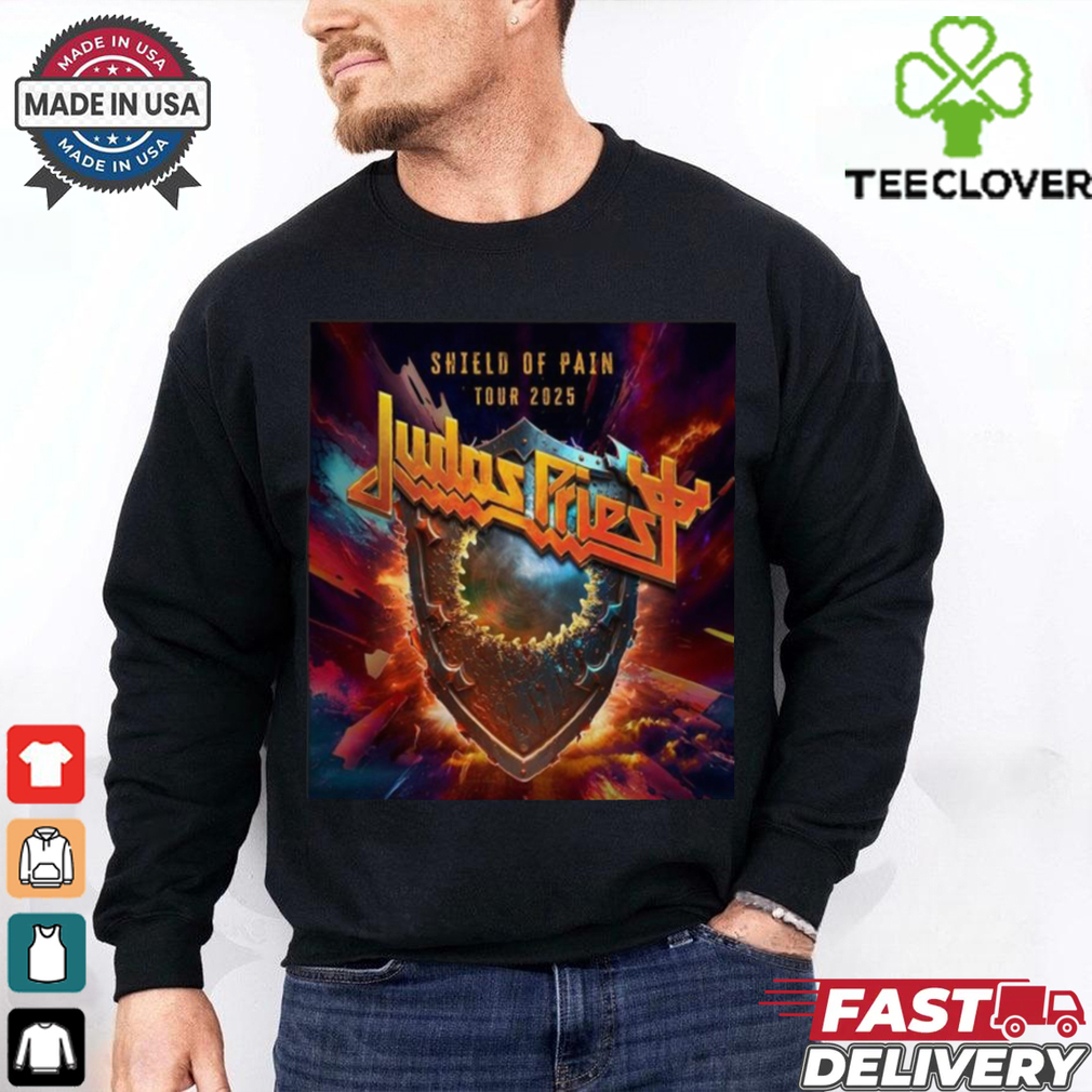 Judas Priest Shield Of Pain Tour 2025 Shirt Judas Priest Shield Of Pain Tour 2025 Shirt