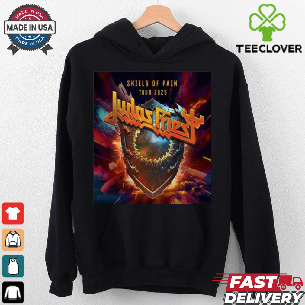 Judas Priest Shield Of Pain Tour 2025 Shirt Judas Priest Shield Of Pain Tour 2025 Shirt