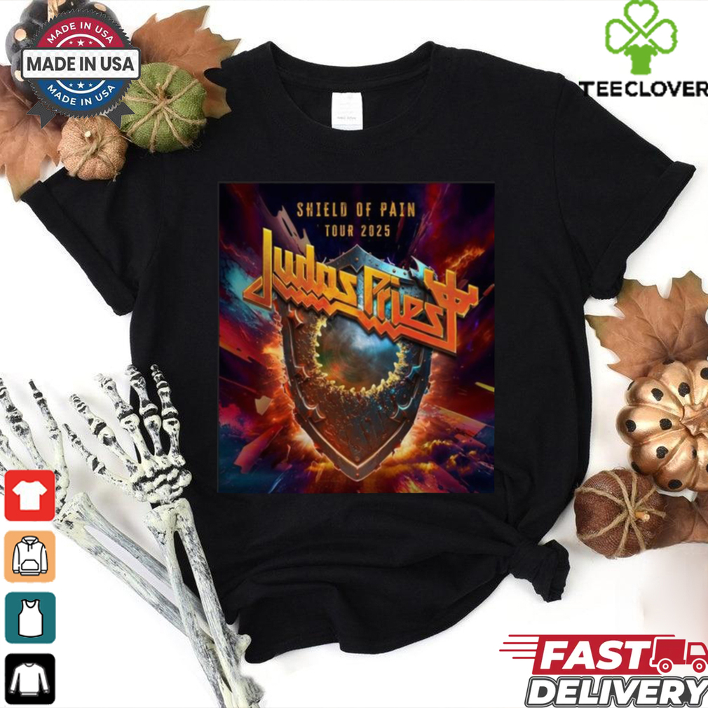 Judas Priest Shield Of Pain Tour 2025 Shirt Judas Priest Shield Of Pain Tour 2025 Shirt