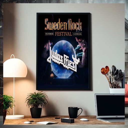 Judas Priest Sweden Rock Solvesborg Festival June 2024 Home Decor Poster Canvas