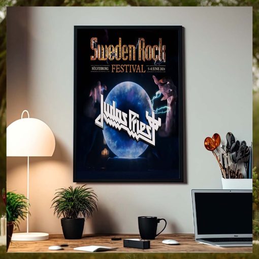 Judas Priest Sweden Rock Solvesborg Festival June 2024 Home Decor Poster Canvas