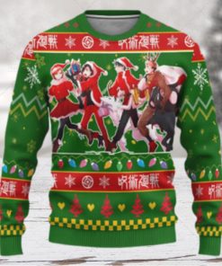 Jujutsu Kaisen Anime Christmas Gift Ugly Xmas Wool Knitted Sweater