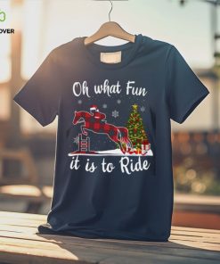 Jumping Eventing Christmas Oh What Fun It Is To Ride Classic T Shirt