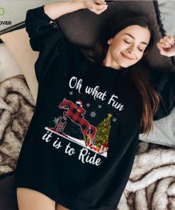 Jumping Eventing Christmas Oh What Fun It Is To Ride Classic T Shirt