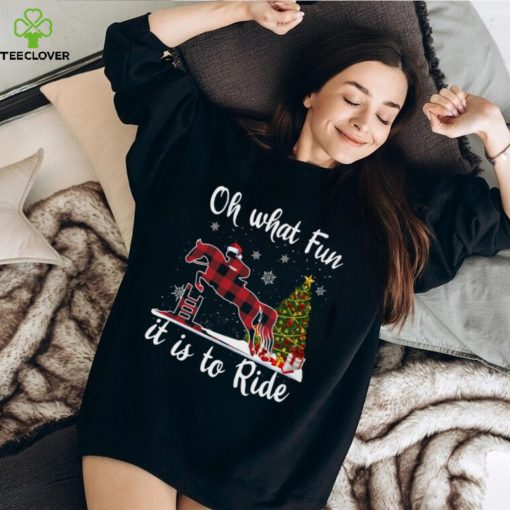 Jumping Eventing Christmas   Oh What Fun It Is To Ride Classic T Shirt