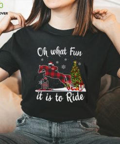 Jumping Eventing Christmas Oh What Fun It Is To Ride Classic T Shirt