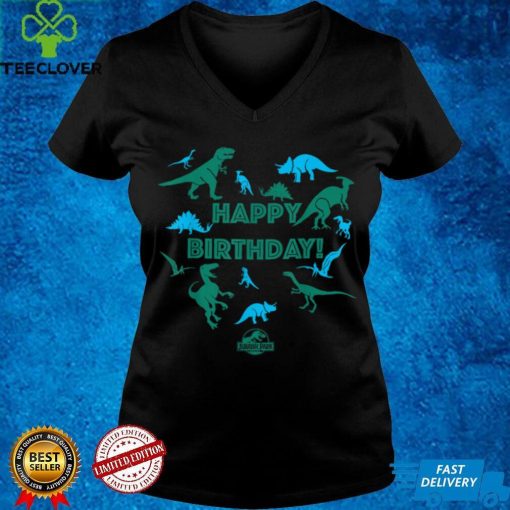 Jurassic Park Happy Birthday Dinosaur Collage T Shirt