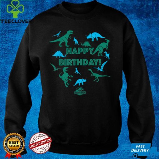 Jurassic Park Happy Birthday Dinosaur Collage T Shirt