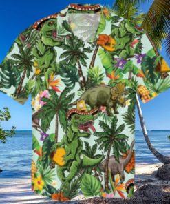 Jurassic Park Hawaiian Shirt T rex With Taco Jurassic Dinosaur