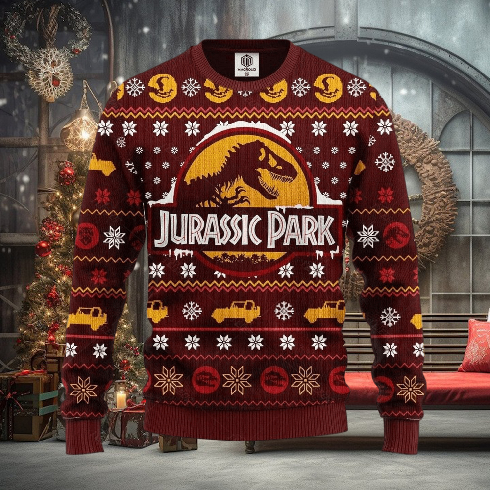 Jurassic Park Ugly Christmas Ugly Sweater Jurassic Park Ugly Christmas Ugly Sweater