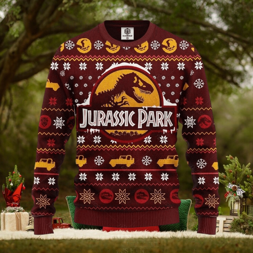 Jurassic Park Ugly Christmas Ugly Sweater Jurassic Park Ugly Christmas Ugly Sweater