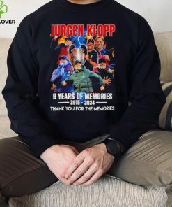 Jurgen Klopp Liverpool 9 years of the memories 2015 2024 thank you for the memories signature hoodie, sweater, longsleeve, shirt v-neck, t-shirt