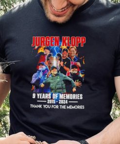 Jurgen Klopp Liverpool 9 years of the memories 2015 2024 thank you for the memories signature hoodie, sweater, longsleeve, shirt v-neck, t-shirt