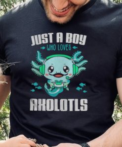 Just A Boy Who Loves Axolotls hoodie, sweater, longsleeve, shirt v-neck, t-shirt