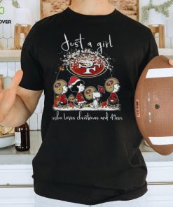 Just A Girl Who Loves Christmas And 49ers T Shirt