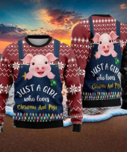 Just A Girl Who Loves Christmas And Pig