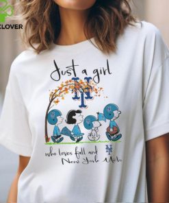 Just A Girl Who Loves Fall And New York Mets Shirt