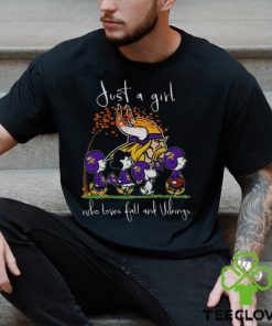Just A Girl Who Loves Fall And Vikings T Shirt