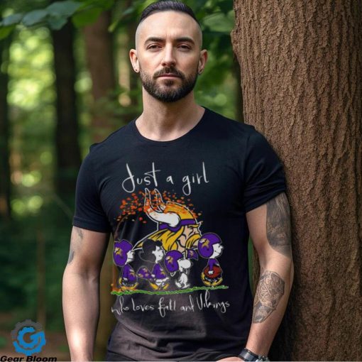 Just A Girl Who Loves Fall And Vikings T Shirt