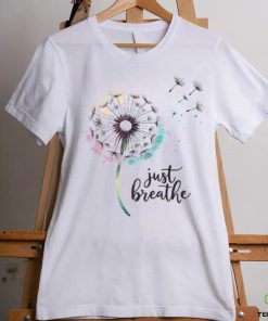 Just Breathe Tee Dandelion And Buterflies Wo Summer Shirt