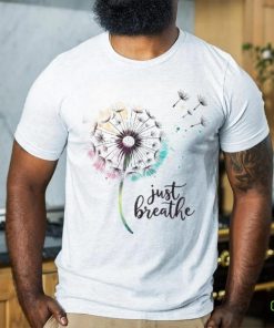 Just Breathe Tee Dandelion And Buterflies Wo Summer Shirt