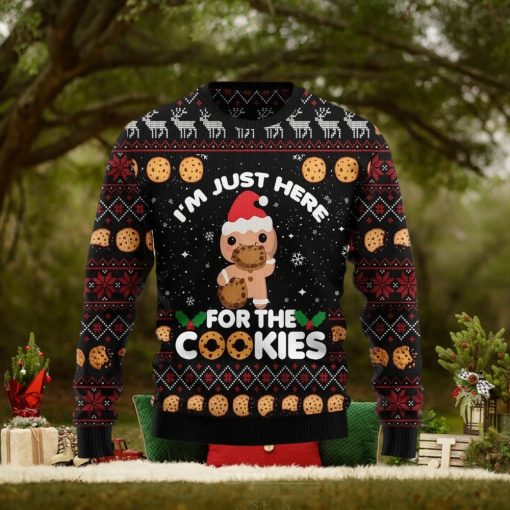 Just Here For The Cookies Ugly Christmas Sweater, Best Christmas Gifts Ideas