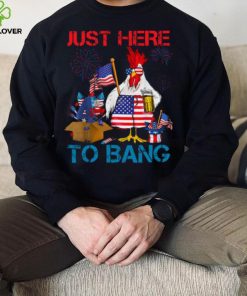 Just Here To Bang Usa Flag Funny 4th Of July Chicken Beer T hoodie, sweater, longsleeve, shirt v-neck, t-shirt