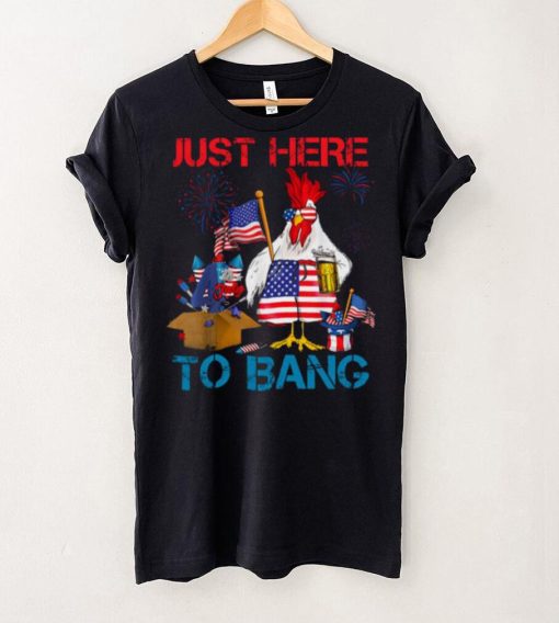 Just Here To Bang Usa Flag Funny 4th Of July Chicken Beer T hoodie, sweater, longsleeve, shirt v-neck, t-shirt