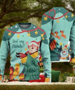 Just Say Hohoho Ugly Christmas Sweater Knitted Gift For Men And Women
