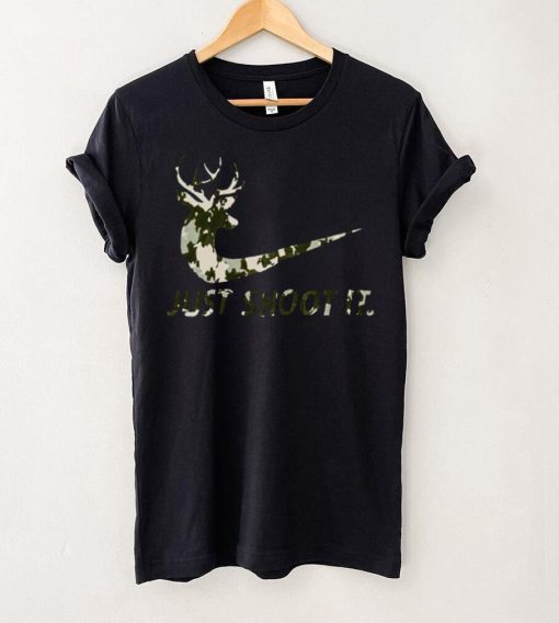 Just Shoot It Funny Nike Hunting Deer hoodie, sweater, longsleeve, shirt v-neck, t-shirt