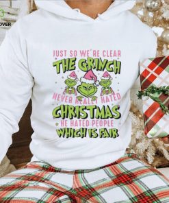 Just So We're Clear The Grinchmas Thoodie, sweater, longsleeve, shirt v-neck, t-shirt