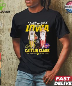 Just a girl from Iowa Caitlin Clark signature goat logo shirt