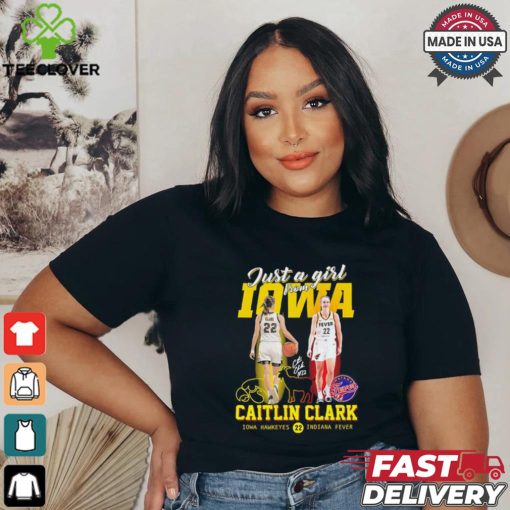Just a girl from Iowa Caitlin Clark signature goat logo shirt