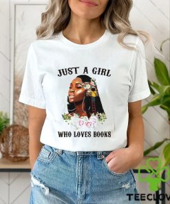 Just a girl who loves book flower library girl black queen png design digital t shirt