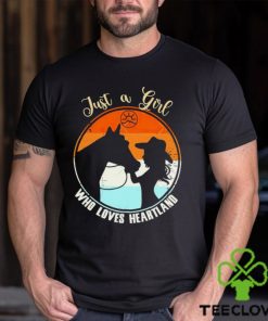 Just a girl who loves heartland girl cowboy horse shirt