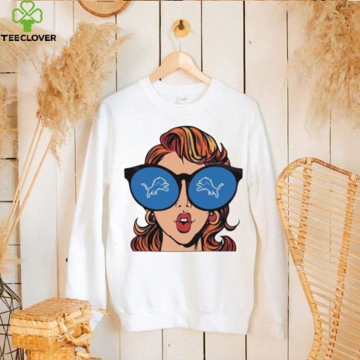 Just a girl with love glassess Detroit Lions hoodie, sweater, longsleeve, shirt v-neck, t-shirt