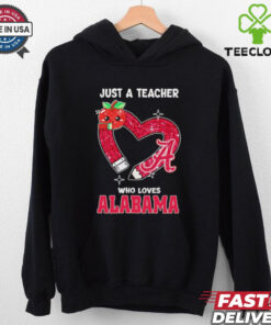Just a Teacher Who Loves Alabama Crimson Tide Shirt, Alabama Crimson Tide fan tee, teacher appreciation shirt, college football fan gift