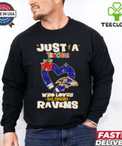 Just a teacher who loves Baltimore Ravens shirt