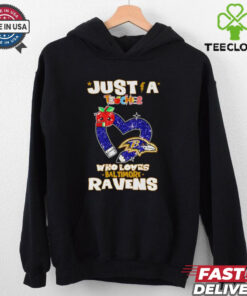 Just a teacher who loves Baltimore Ravens shirt