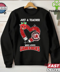 Just a teacher who loves South Carolina Gamecocks shirt 2 Just a teacher who loves South Carolina Gamecocks shirt2 Shirt, hoodie, sweater, long sleeve and tank top