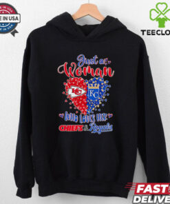 Just a Woman Who Loves Her Chiefs and Royals Limited Edition Shirt, perfect for fans who support both Kansas City teams with pride.